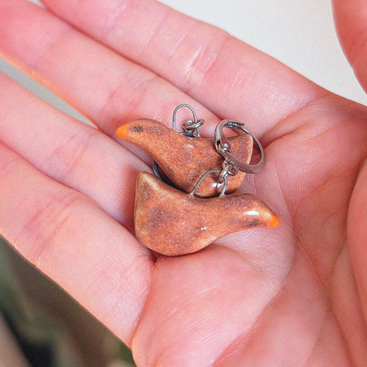 Female Mallard Duck Earrings B GRADE