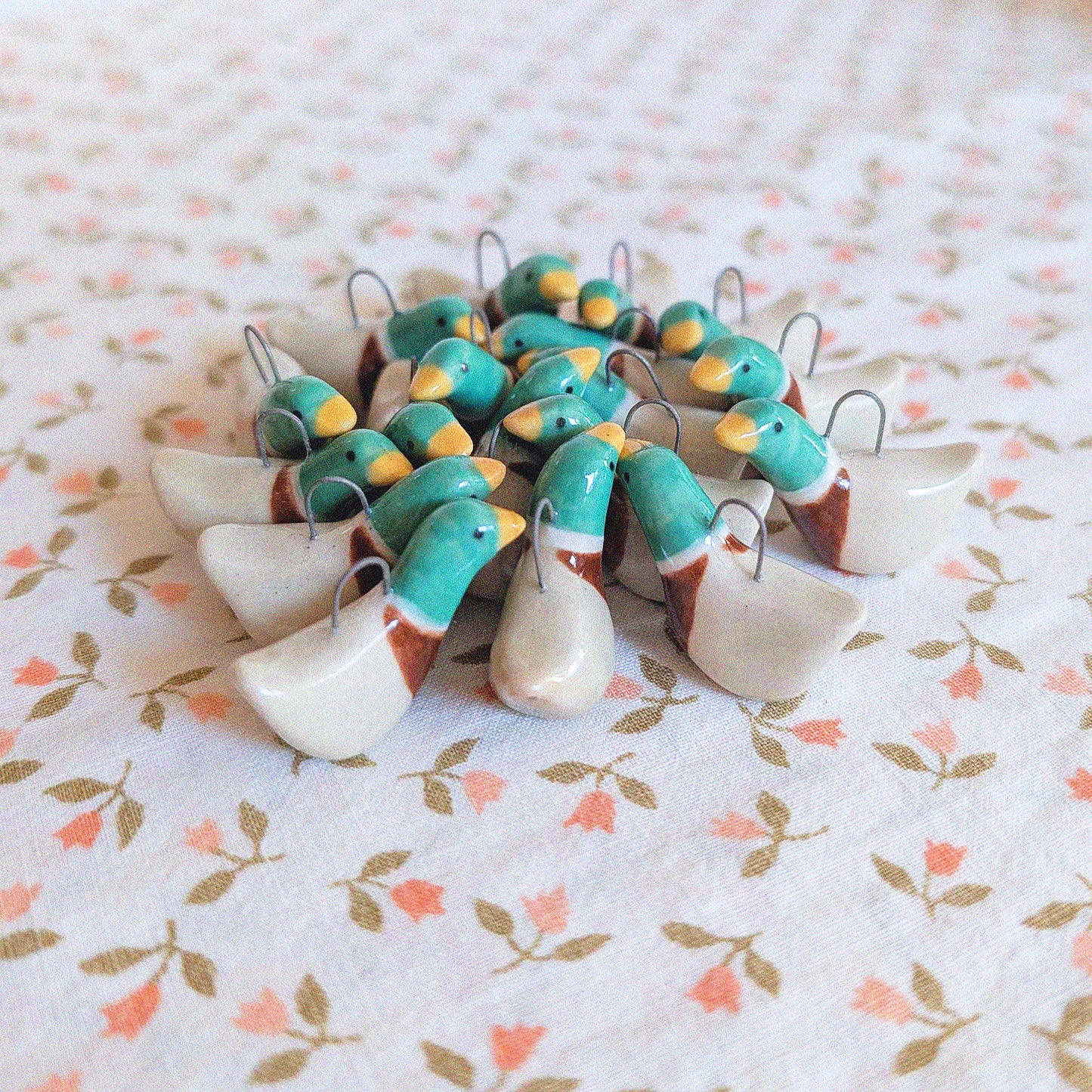 Male Mallard Duck Earrings