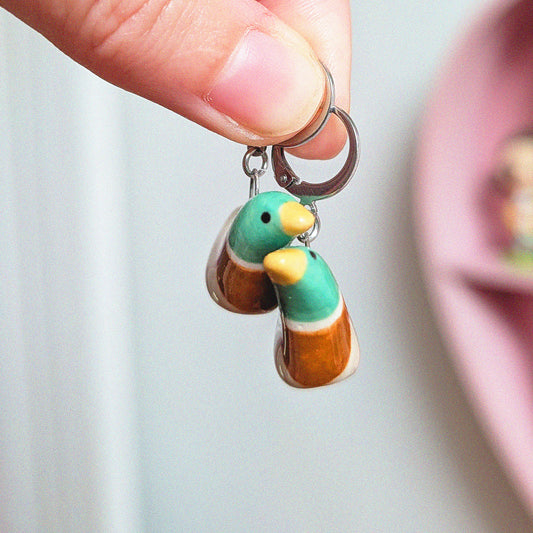 Male Mallard Duck Earrings