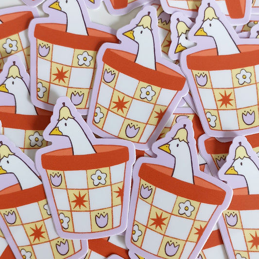 Potted Goose Sticker