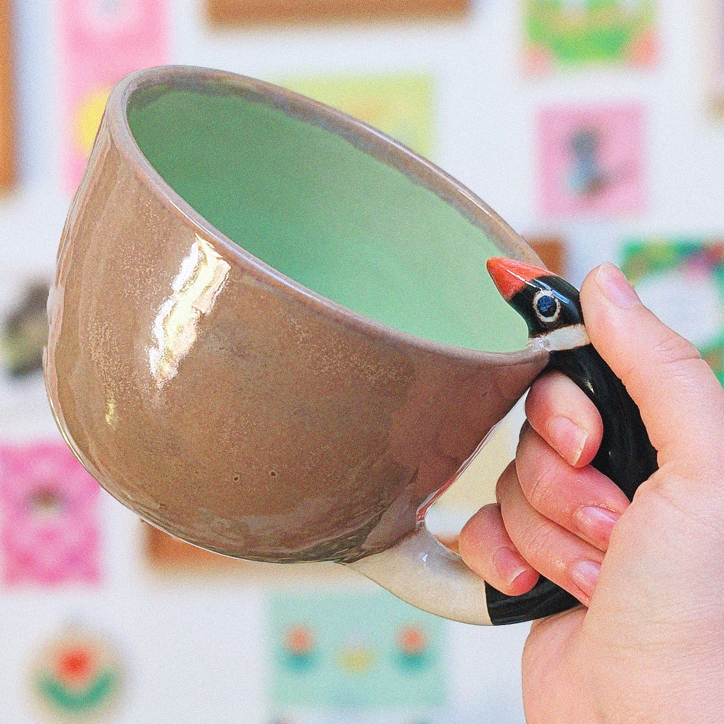 Big Seafoam Green Goose Mug