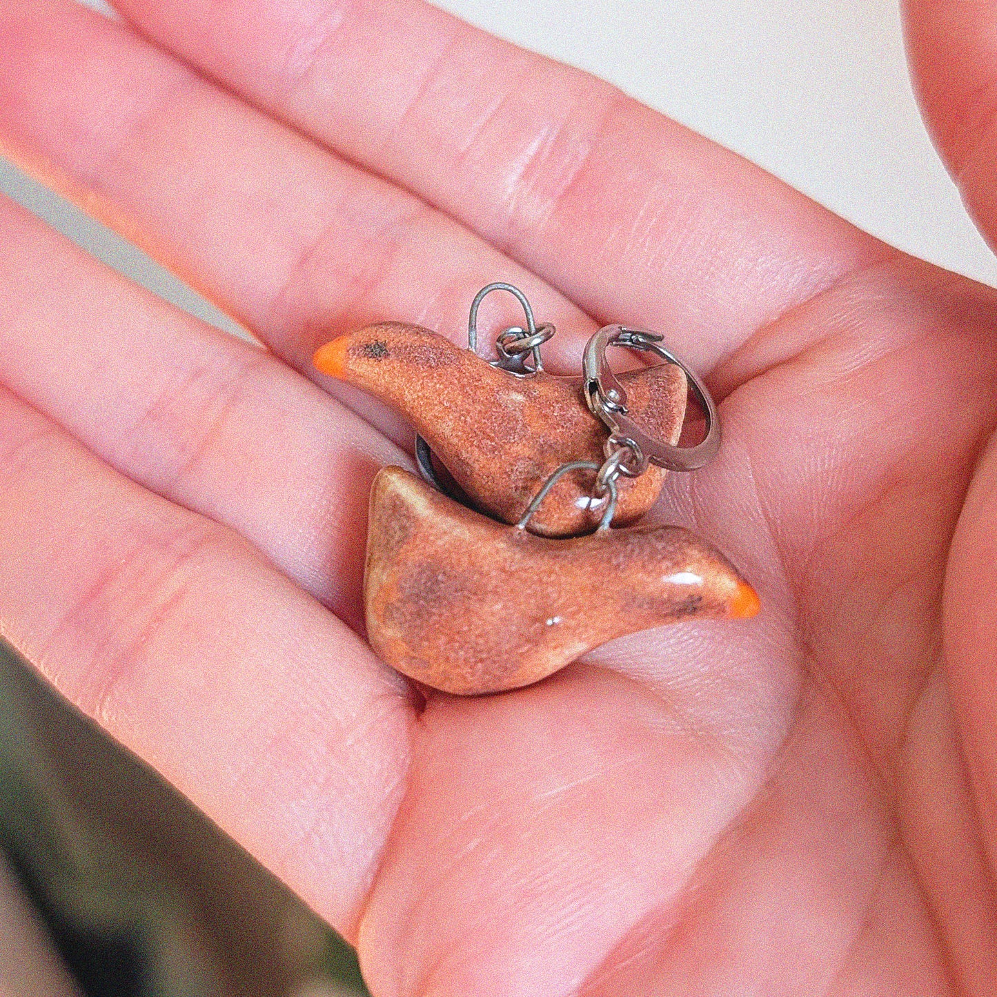 Female Mallard Duck Earrings B GRADE