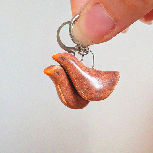 Female Mallard Duck Earrings B GRADE