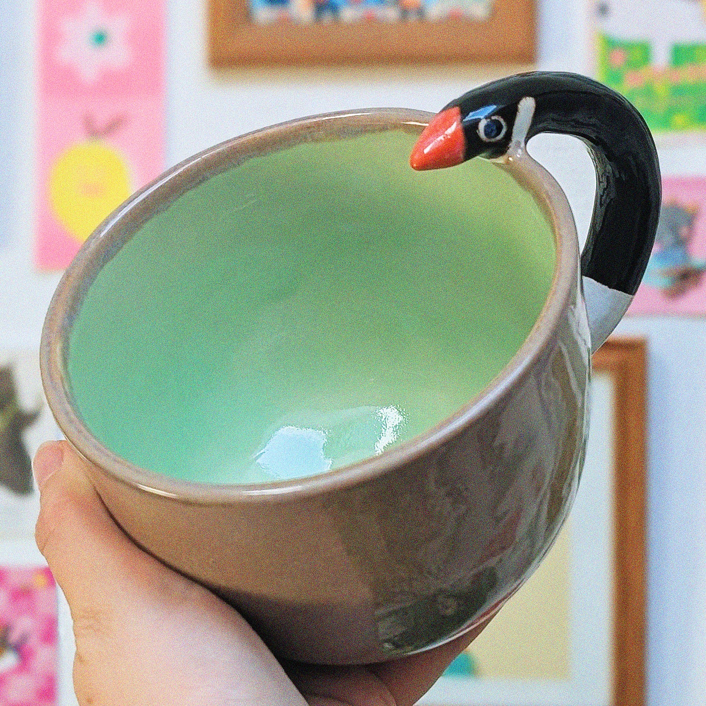 Big Seafoam Green Goose Mug