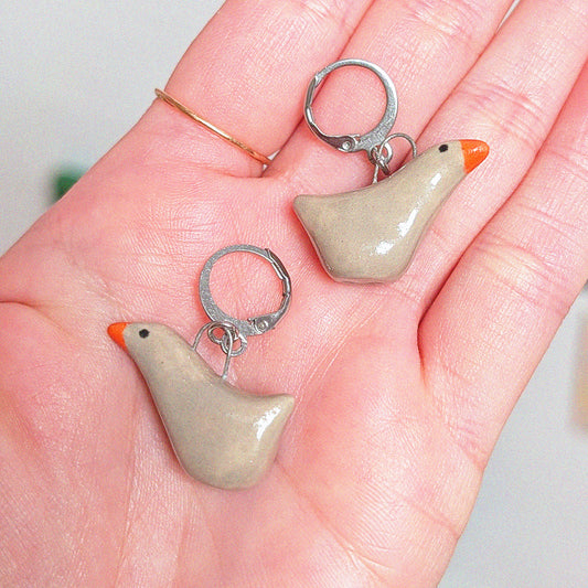 Greylag Goose Earrings