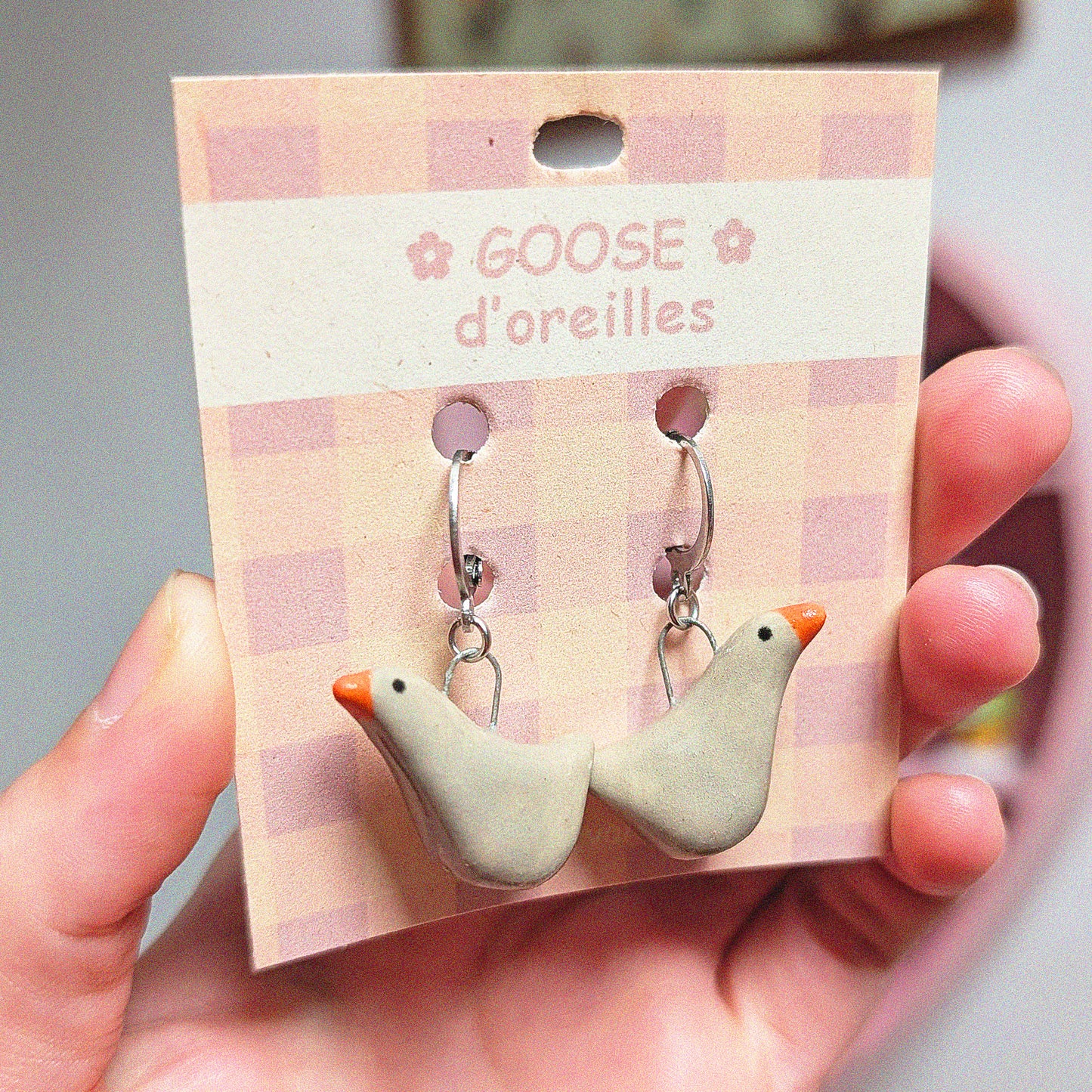 Greylag Goose Earrings