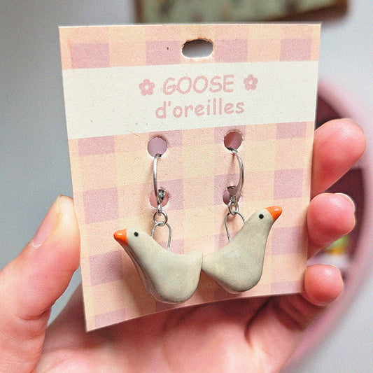 Greylag Goose Earrings
