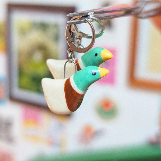 Male Mallard Duck Earrings