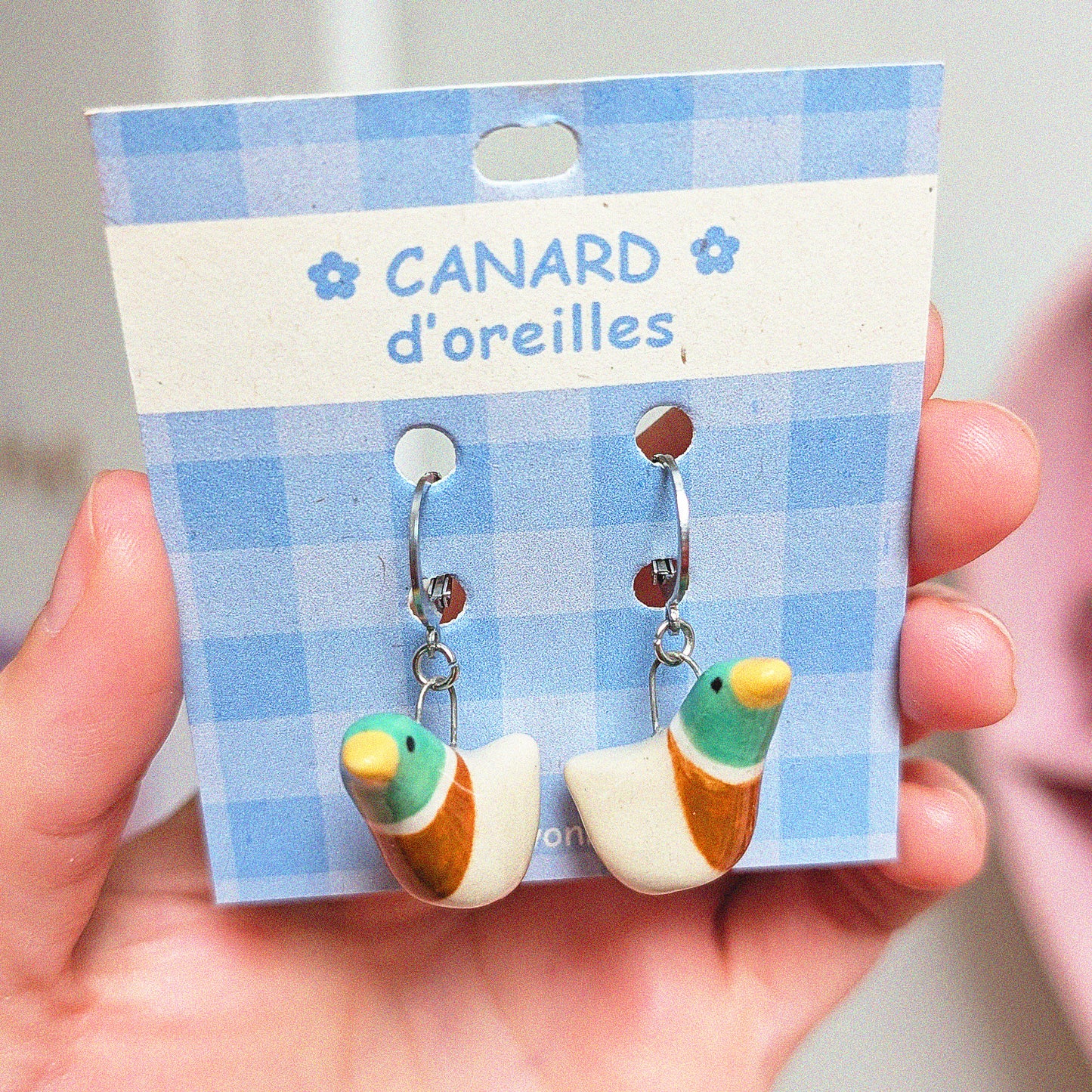 Male Mallard Duck Earrings