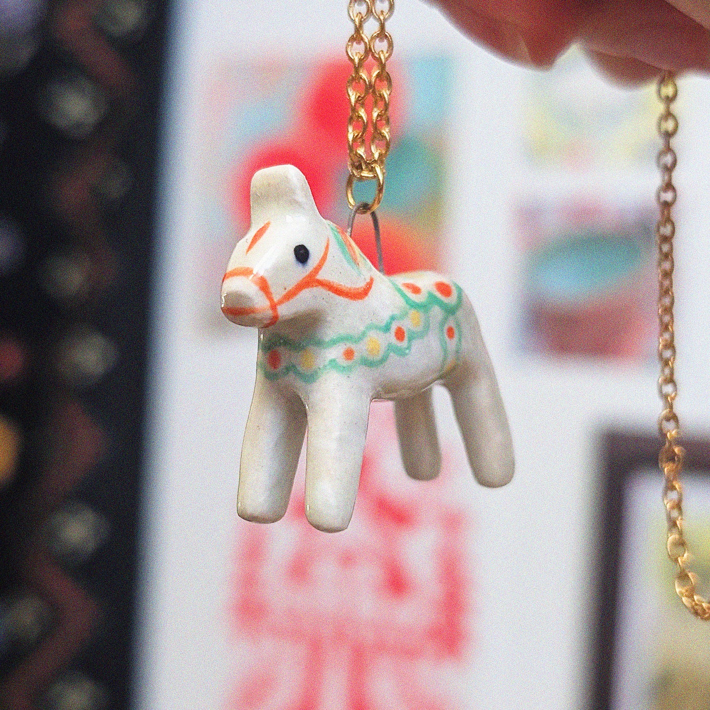 Dala Horse Necklace