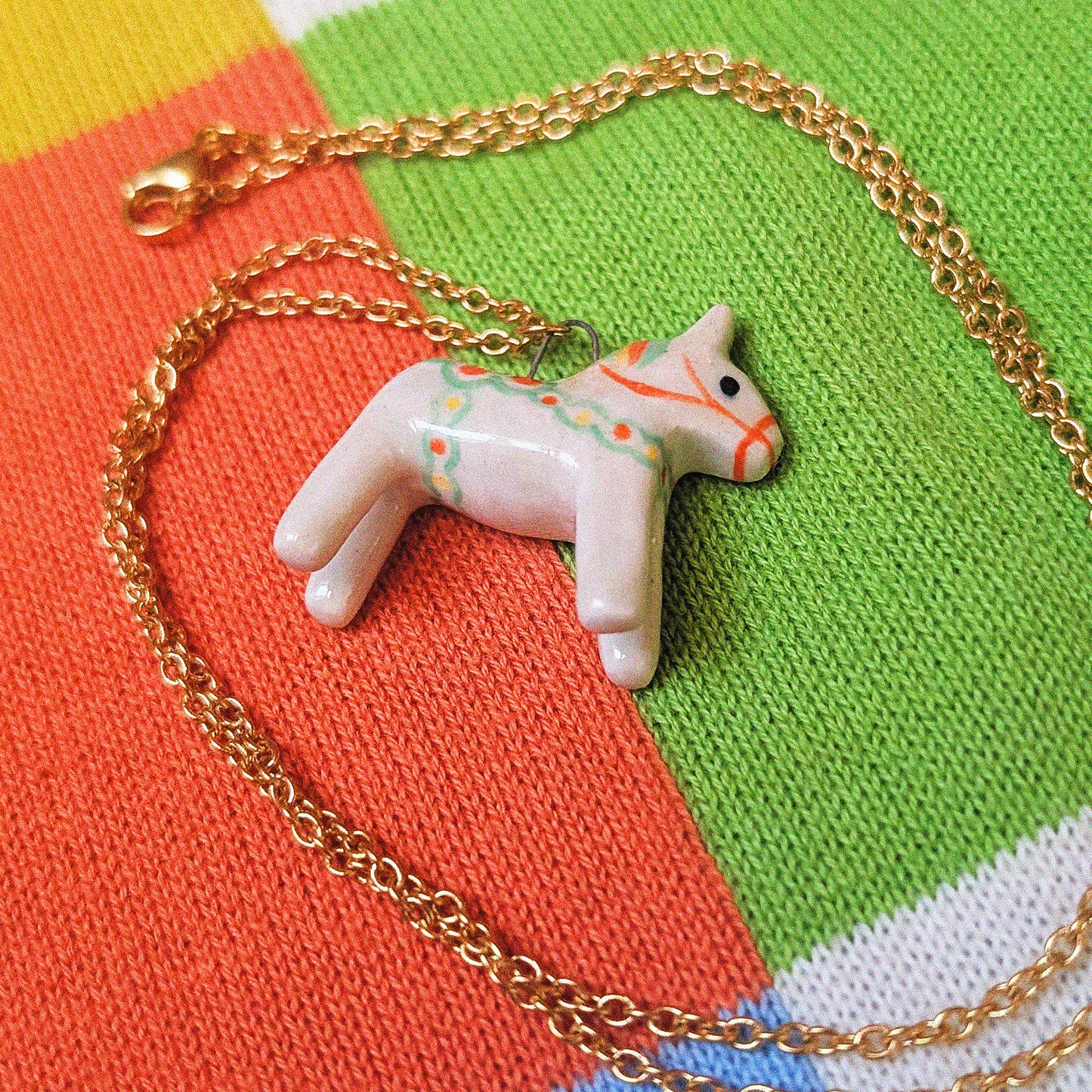 Dala Horse Necklace