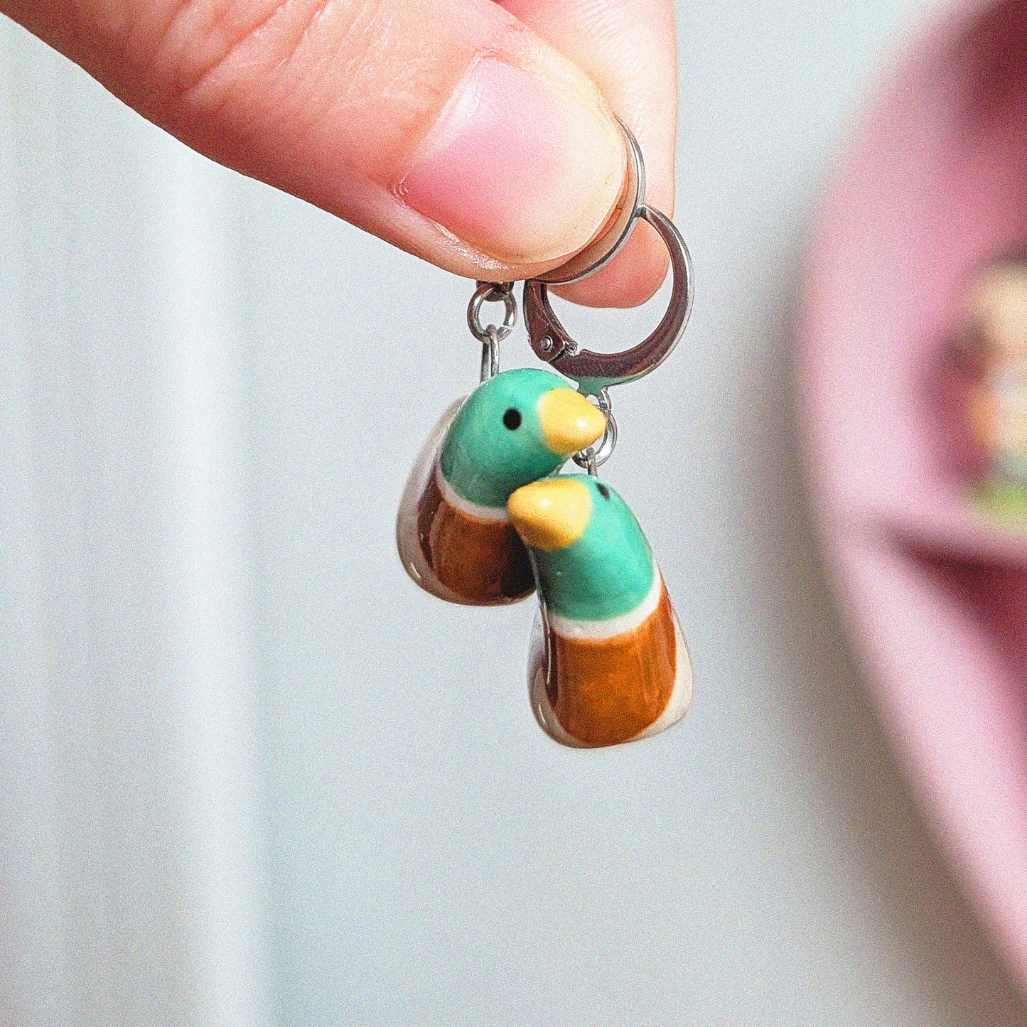Male Mallard Duck Earrings