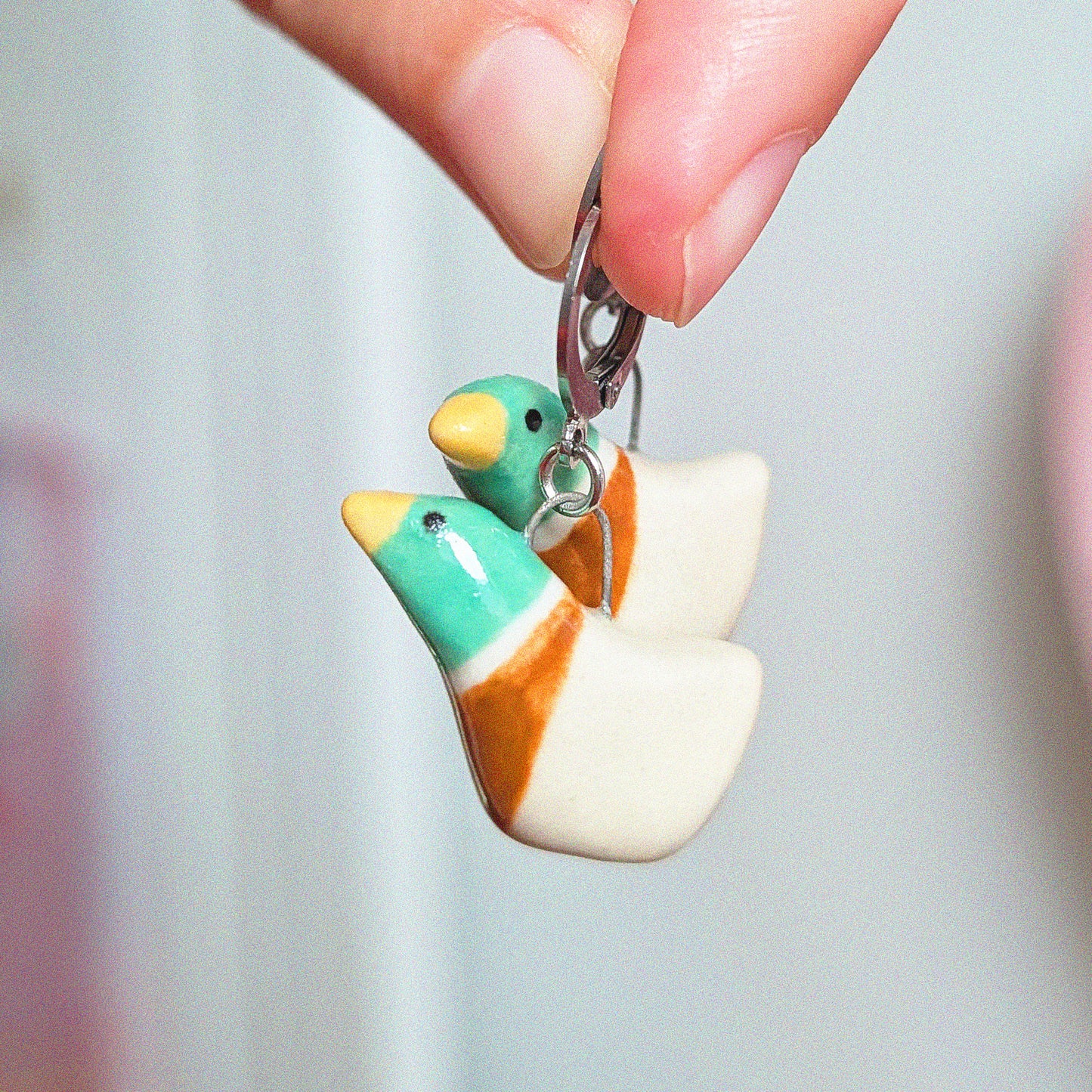 Male Mallard Duck Earrings